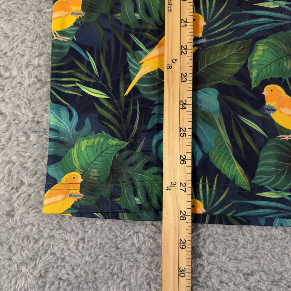 Waggle Mens Golf‎ Polo Shirt Medium Tropical Bird Leaf Performance Stretch - Picture 7 of 9